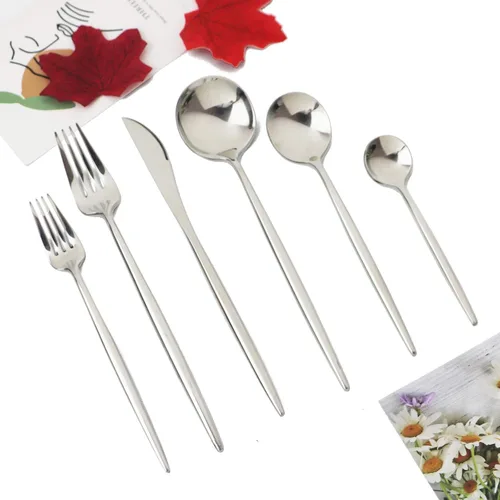 Vista 10 de JASHII Juego de cubiertos de 20 piezas, utensilios de acero inoxidable 18/10, servicio para 4, regalo de cubiertos resistentes, apto