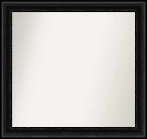 Vista 349 de Amanti Art Espejo personalizado, espejo de baño negro puente, espejo de pared o espejo de tocador de baño sobre el fregadero (26 x 26 pulgadas)