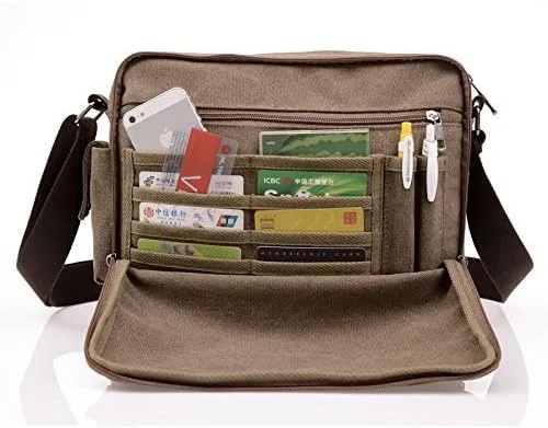 Vista 3 de Harwish bolsa mensajero para hombre, multifuncional, de hombro