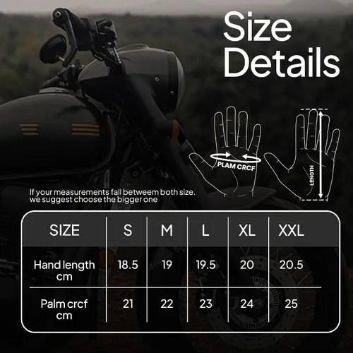 Vista 5 de Ultimate Guantes de Motocicleta para Hombres y Mujeres Compatibles con Pantalla Táctil Guantes de Conducción con Cuero Premium, Pantalla Táctil