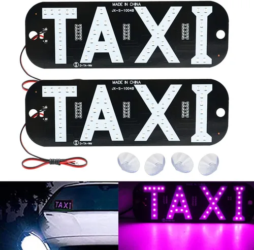 Vista 10 de 2 unids Taxi Led coche parabrisas cabina indicador lámpara 12V taxi signo bombilla parabrisas taxi guía luces (azul)