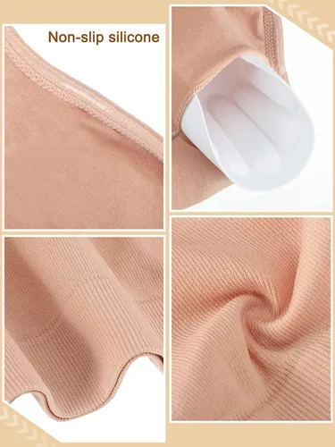 Vista 5 de Geyoga Paquete de 4 brasieres bandeau para mujer con forro antideslizante, brasier deportivo acolchado sin tirantes, sin costuras, bralette