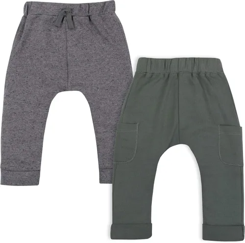 Vista 9 de Lamaze Organic Baby Pantalones deportivos de meter para bebé niño Gris claro/oscuro.
