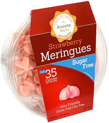Vista 6 de Krunchy Melts – Merengues sin azúcar – Sabor Cappuccino – 2 Oz tina