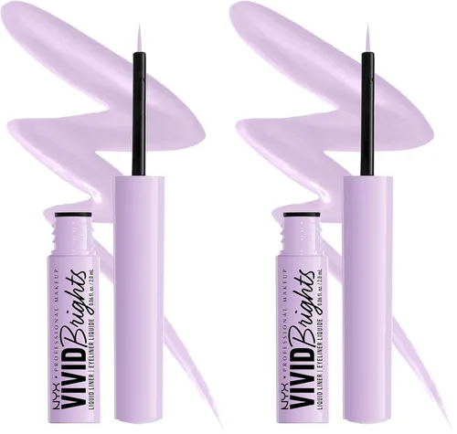Vista 15 de NYX PROFESSIONAL MAKEUP Vivid Brights - Delineador líquido resistente a las manchas con punta precisa, Cobalt Crush 05 Cobalt Crush