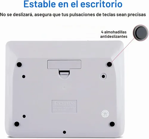 Vista 8 de Comix Calculadora de Escritorio Solar con Batería de Doble Alimentación con Pantalla LCD Grande de 12 Dígitos y Teclas de Computadora Grandes