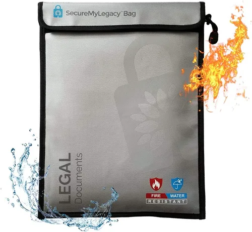 Vista 10 de Secure My Legacy - Bolsa impermeable e ignífuga para documentos (4 unidades)