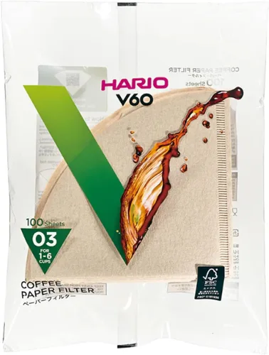 Vista 24 de Hario V60 - Filtro de café de papel, tamaño 01, blanco, caja de 40 unidades (paquete de 3)