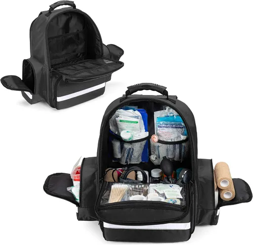 Vista 3 de Trunab Bolsa de primeros auxilios para trauma, mochila vacía, kits de emergencia médica, paquete de bolsa de salto para emergencias médicas, EMS