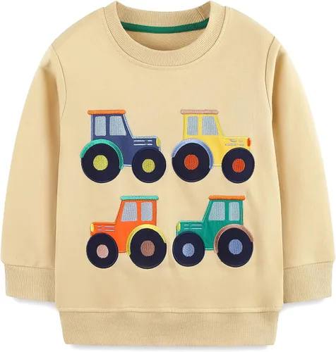 Vista 57 de Bumeex Sudaderas con cuello redondo para niños de 2 a 7 años