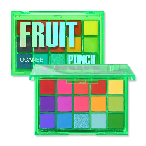Vista 15 de UCANBE Paleta de sombras de ojos de 15 colores – Kit de maquillaje para ojos con brillo mate, purpurina metálica, tonos frescos en blanco, azul