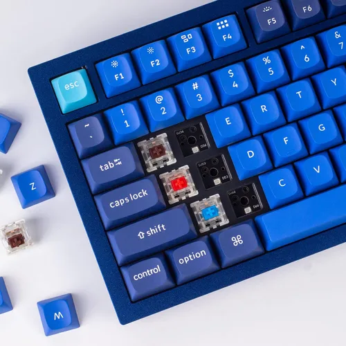 Vista 2 de Keychron Q3 - Pomo de teclado mecánico personalizado con cable TKL Tenkeyless QMKVIA macro programable con interruptor rojo Gateron G Pro