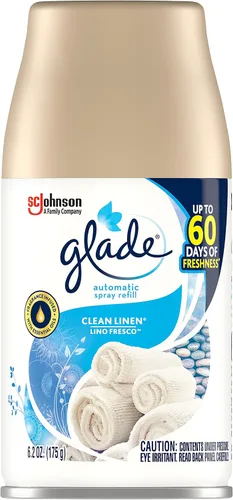 Vista 2 de Glade Recambio automático en aerosol, Clean Linen 6.2 oz (paquete de 6)