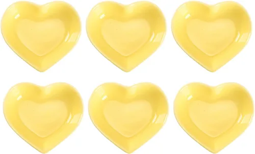 Vista 8 de WHJY Blue Love - Cuenco lateral de cerámica azul en forma de corazón, cuenco lateral de porcelana contemporánea, platos para condimentos, platos