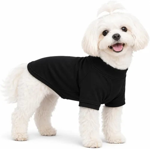 Vista 20 de Lovelonglong Sudadera para perro, otoño, invierno, clima frío, camisetas para perros pequeños, medianos y grandes, ropa de chihuahua, color negro, XS