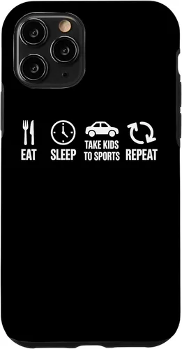 Vista 28 de Eat Sleep Take Kids to Sports Repeat Youth Athlete Parent Case for iPhone 17