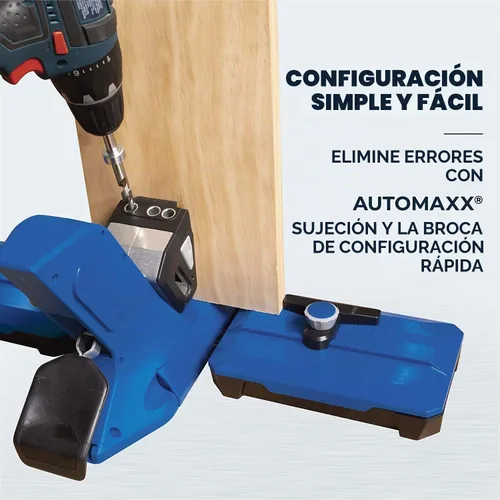 Vista 2 de Kreg KPHJ720PRO-21 - Plantilla de agujero de bolsillo Kreg 720PRO con abrazadera y tornillos Automaxx de 3 pulgadas, fácil sujeción y ajuste