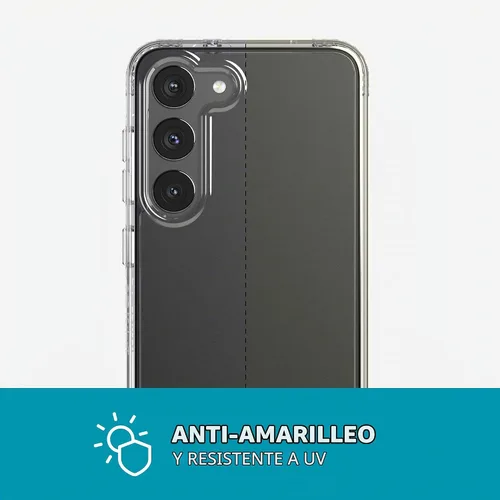 Vista 5 de Tech21 Evo Clear - Funda transparente para Samsung Galaxy S23, resistente a los arañazos, con protección contra caídas de 12 pies