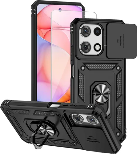 Vista 9 de Funda 5G para Motorola Moto G Stylus 2025/2026 con protector de pantalla de vidrio templado, TPU suave y flexible, ajuste delgado, a prueba