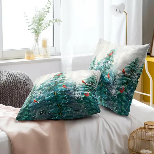 Vista 46 de Giwawa Juego de 2 fundas de almohada decorativas con diseño floral de girasol de 16 x 16 pulgadas, fundas de cojín decorativas para el hogar, sofá