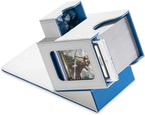 Vista 24 de Mage Tech Caja de cartas para MTG Commander, diseño patentado, pantalla Commander, se adapta a 100 tarjetas de doble manga, ladrillo de tarjetas
