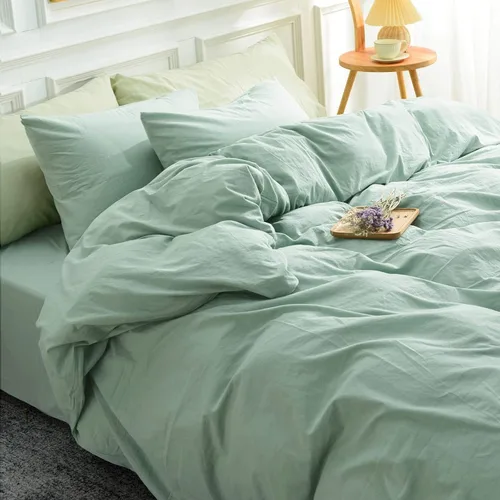 Vista 33 de NEXHOME PRO Funda de edredón Twin XL 100% algodón lavado, transpirable, duradera, texturizada, similar al lino, juego de ropa de cama para el hogar