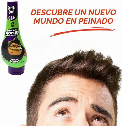 Vista 5 de Moco de Gorila Gel para el cabello, alta durabilidad, aroma fresco, forma de gel, tamaño 11.99, verde