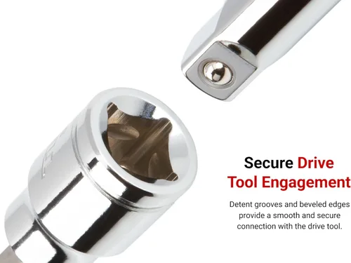 Vista 4 de TEKTON Juego de dados Torx de 3/8 pulgadas con riel, 12 piezas (TR10-TR60) SHB91104