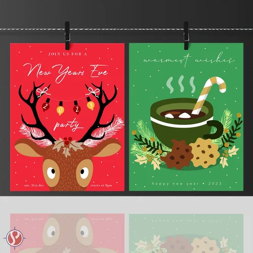 Vista 3 de Papel de Navidad para tarjetas de Navidad, cartulina roja y verde de 8.5 x 11 pulgadas para tarjetas de felicitación, arte y manualidades