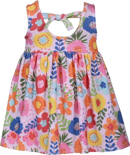 Vista 2 de Bonnie Jean Vestido de verano para niña Vestido floral de primavera con sombrero para bebés y niñas pequeñas