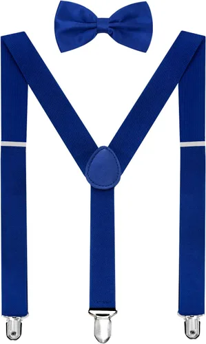 Vista 48 de habibee Color sólido para hombre en forma de Y con clips fuertes tirantes ajustables