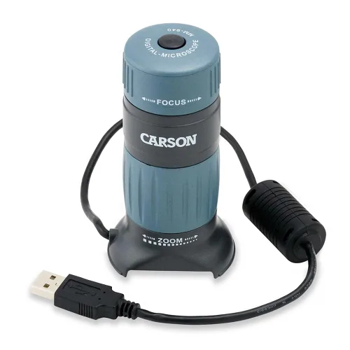 Vista 3 de Carson zPix 300 Zoom 90x-480x Power USB Microscopio digital con cámara integrada y captura de video (MM-940)