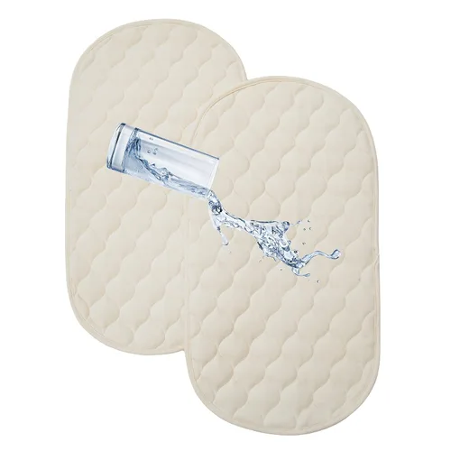 Vista 5 de Colchón de cuna portable con diseño impermeable y natural, de American Baby Company, Natural
