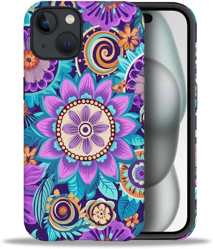 Vista 39 de CARLOCA Compatible con iPhone 12, Funda de Art Deco con patrón, TPU suave + PC duro 2 en 1, Funda protectora única con patrón, antiarañazos, TPU