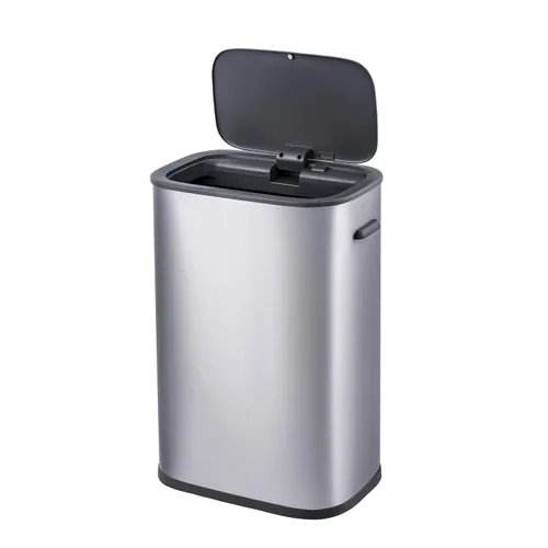 Vista 3 de Bote de basura automático con sensor de movimiento con tapa, cubo de basura sin contacto de 14.5 galones, cubo de basura de 55 litros para cocina
