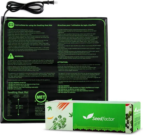 Vista 11 de MET - Tapete térmico para semillero certificado, factor de semillas, resistente al agua, duradero, tapete térmico de estación de germinación