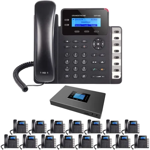 Vista 6 de Sistema telefónico comercial: paquete de inicio con correo de voz, asistente automático, extensiones de teléfono celular y remoto, grabación