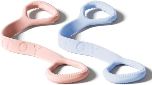 Vista 10 de YOTTOY Figure 8 Resistance Band, Elastic Resistance Band 20lb Rosa