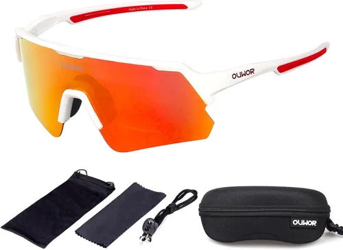 Vista 8 de Gafas de ciclismo polarizadas para hombres, mujeres y jóvenes, UV400, gafas de sol para bicicleta de montaña, MTB, correr, pesca, béisbol