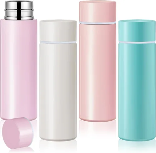 Vista 16 de Irenare Mini botella de agua de 5 onzas, mini botella de acero inoxidable aislada para botella de agua, bonita botella a prueba de fugas, mantiene