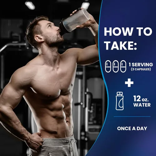 Vista 4 de Potenciador de testosterona para hombres con Ashwagandha, L-Arginina, Tongkat Ali, Tribulus, suplemento natural de testosterona para hombres