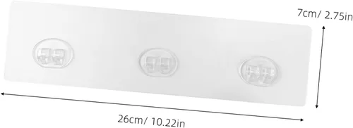 Vista 2 de 4pcs PE Shower Shelf Adhesive Hooks for Bathrooms