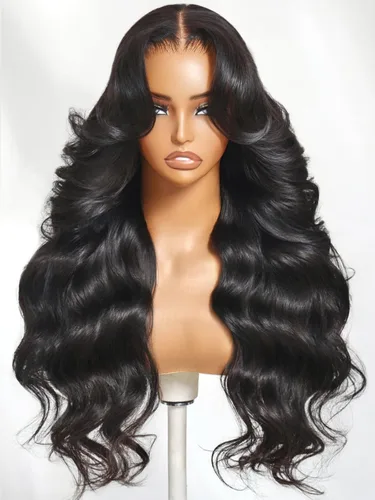 Vista 42 de UNICE - Peluca frontal de encaje con onda corporal 13X4 con cordón de ajuste, pelucas de cabello humano, colocación y listo, peluca sin pegamento