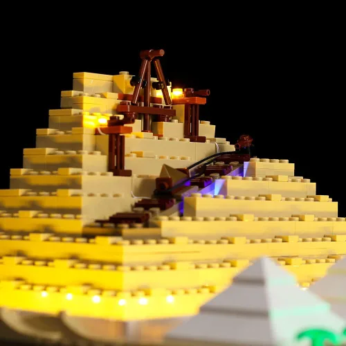 Vista 2 de Kyglaring Kit de iluminación LED diseñado para Lego Great Pyramid of Giza 21058 (sin modelo) Architecture Landmark Collection Model Building Set