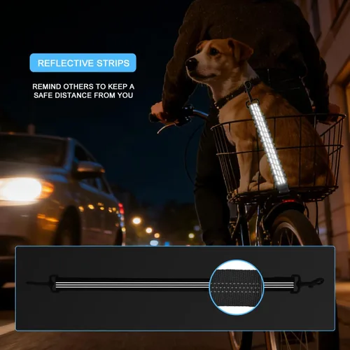 Vista 5 de Cinturón de seguridad para perro para cesta de bicicleta, correa de Dispositivo único de bloqueo rápido que se adapta a la mayoría de canastas