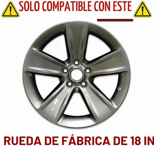Vista 5 de Juego de 4 fundas para ruedas de 5 radios de 18 pulgadas para Dodge Charger SXT 2015-2017