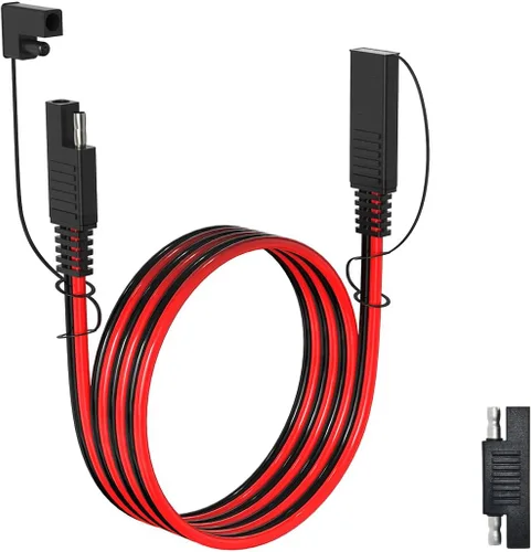 Vista 17 de ELFCULB 10AWG 1FT Cable de Extensión SAE SAE a SAE Arnés de Cable de Desconexión Rápida Conector SAE Enchufe SAE para Automotriz RV Batería Panel