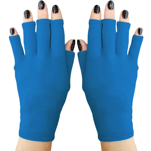 Vista 64 de ManiGlovz - Guantes de uñas originales con protección UPF 50+ UV Manicura de gel y guantes anti UV sin dedos para mujeres Se pueden utilizar