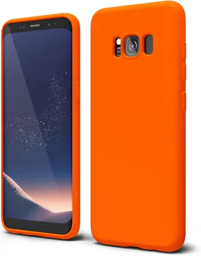 Vista 324 de oakxco Funda para teléfono Samsung Galaxy S8 de silicona líquida, delgada y fina de gel de goma suave TPU cubierta protectora simple llana