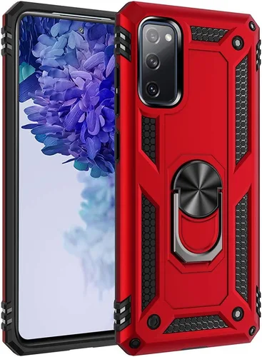 Vista 10 de Funda de grado militar para Samsung Galaxy S20 FE Funda Galaxy S20 FE 5G Funda 360 metal giratorio anillo soporte soporte Armadura resistente a Negro